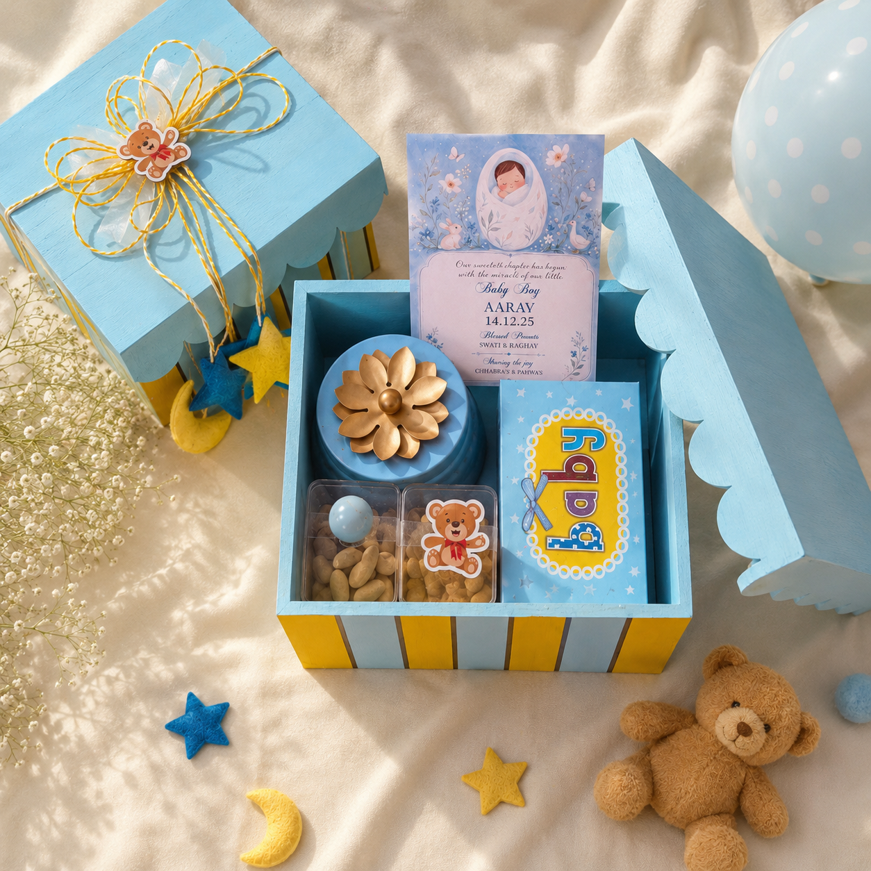 Baby Boy Moon & Stars Welcome Hamper