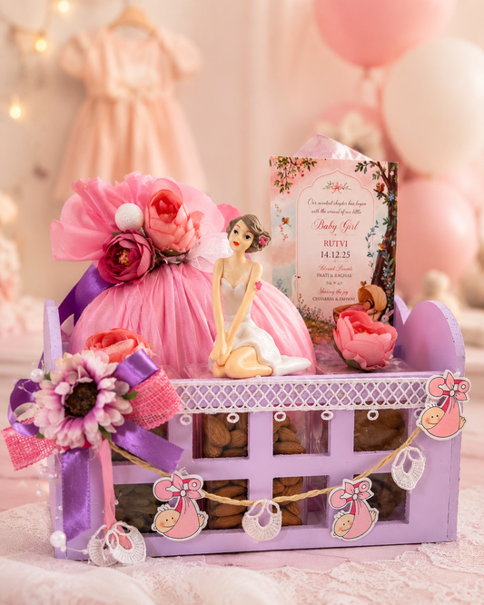 Baby Girl Cradle Welcome Hamper