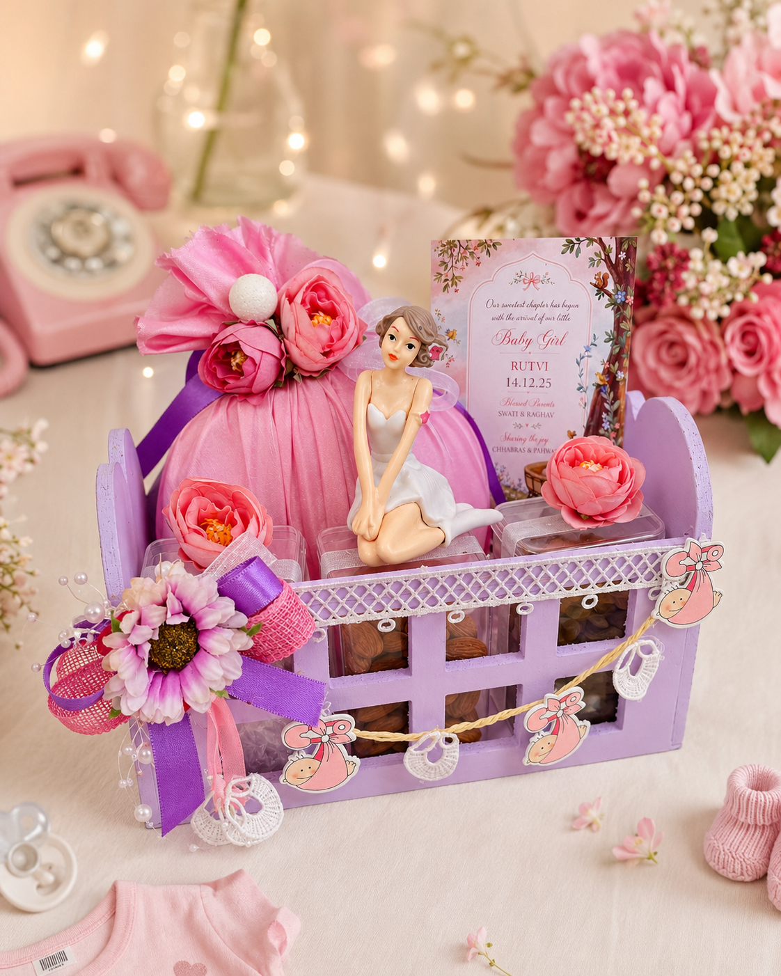 Baby Girl Cradle Welcome Hamper