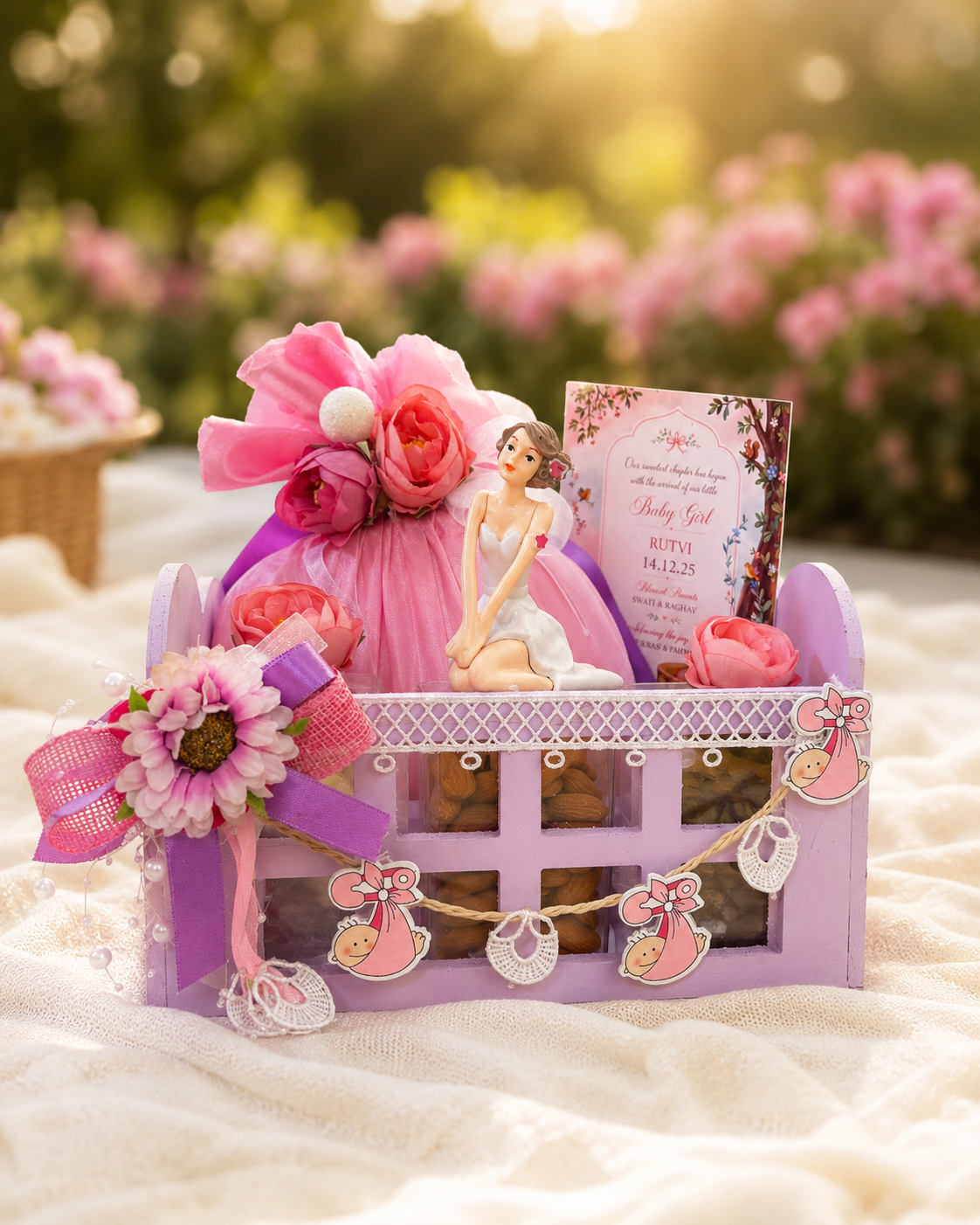 Baby Girl Cradle Welcome Hamper