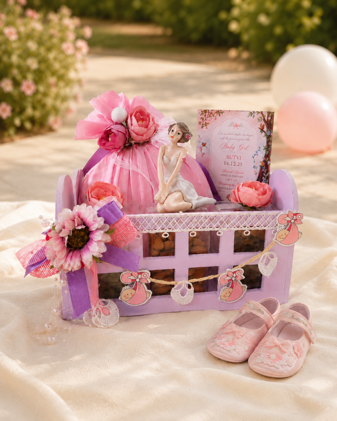 Baby Girl Cradle Welcome Hamper