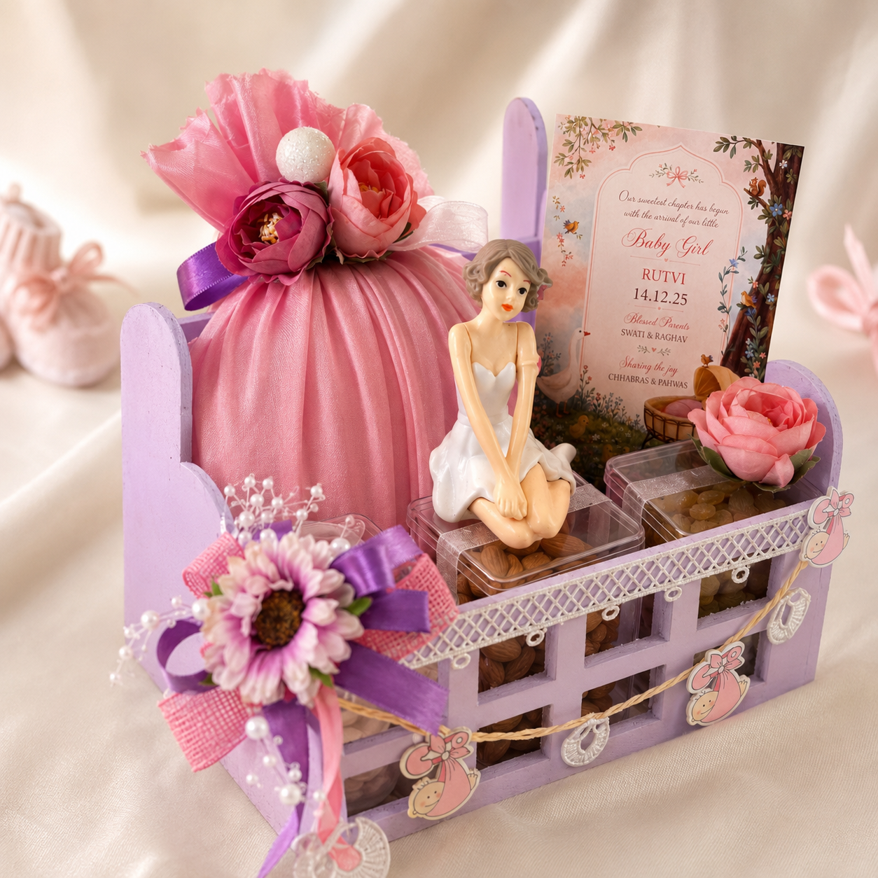 Baby Girl Cradle Welcome Hamper