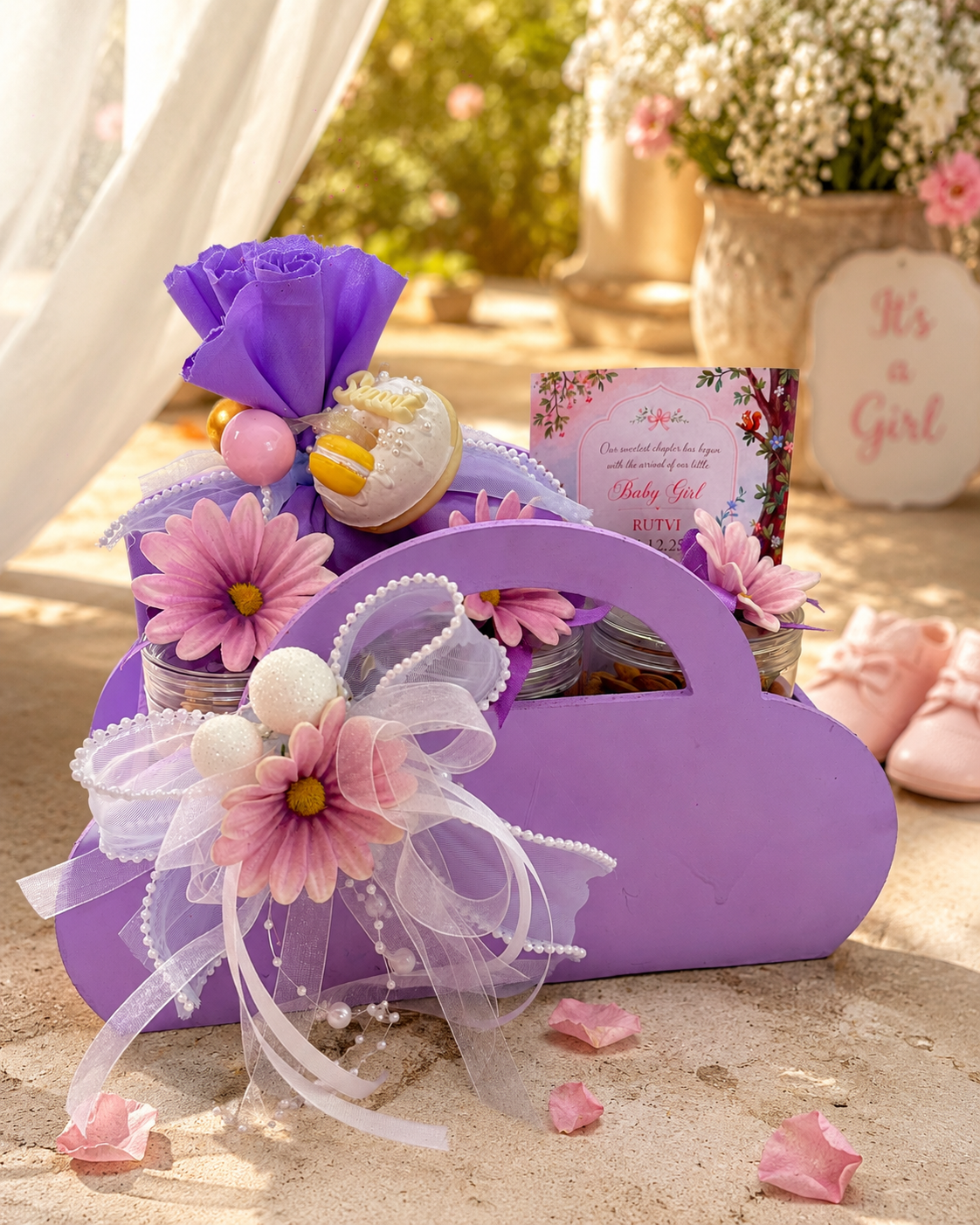Baby Girl First Hello Purse Hamper
