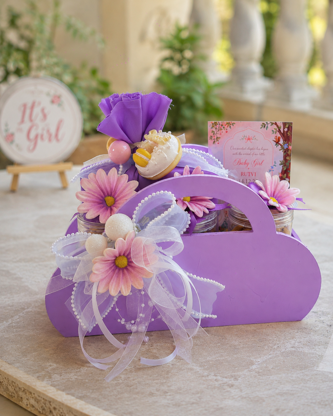 Baby Girl First Hello Purse Hamper