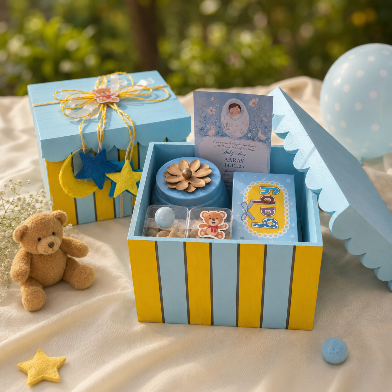 Baby Boy Moon & Stars Welcome Hamper