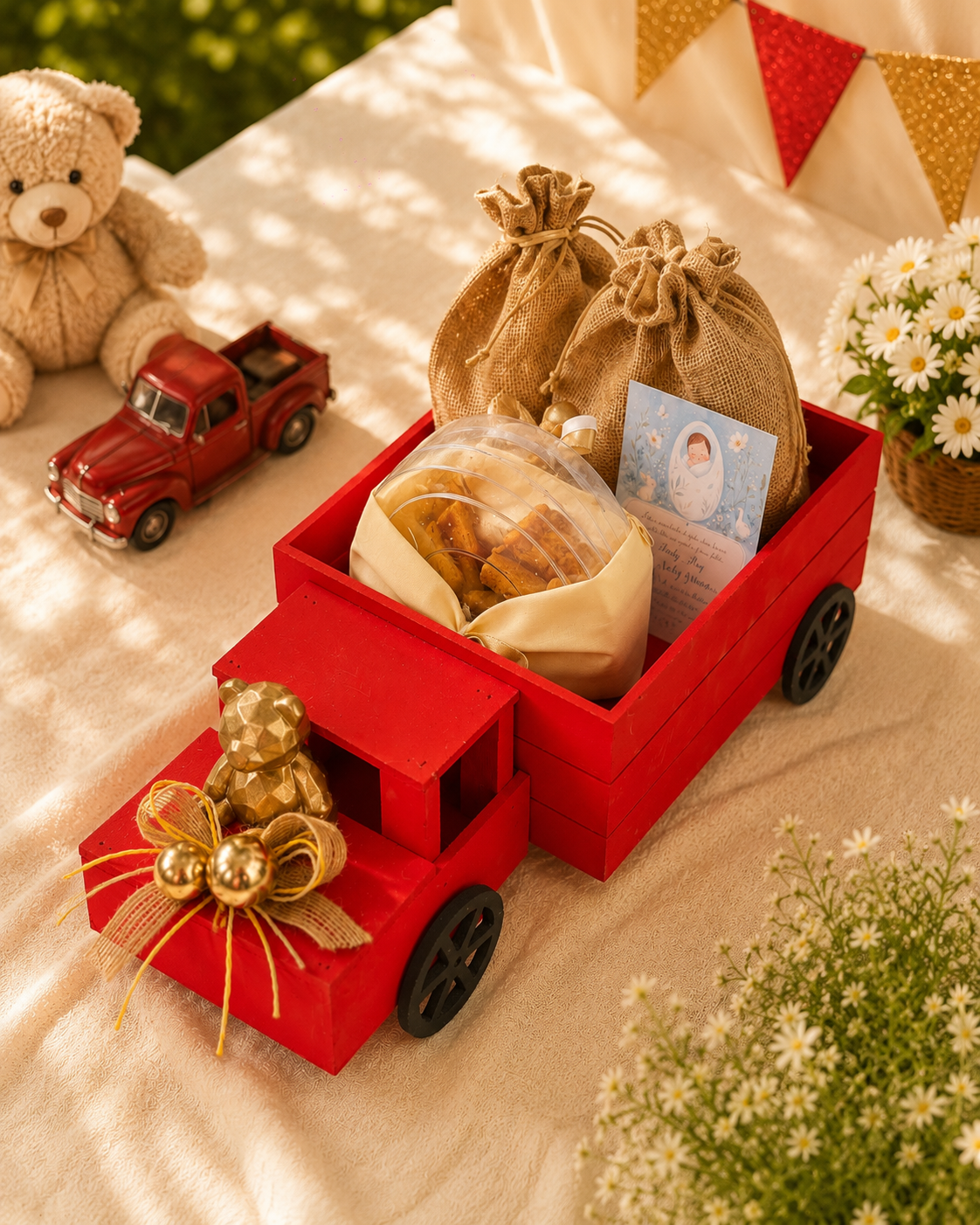 Baby Teddy Truck Arrival Hamper