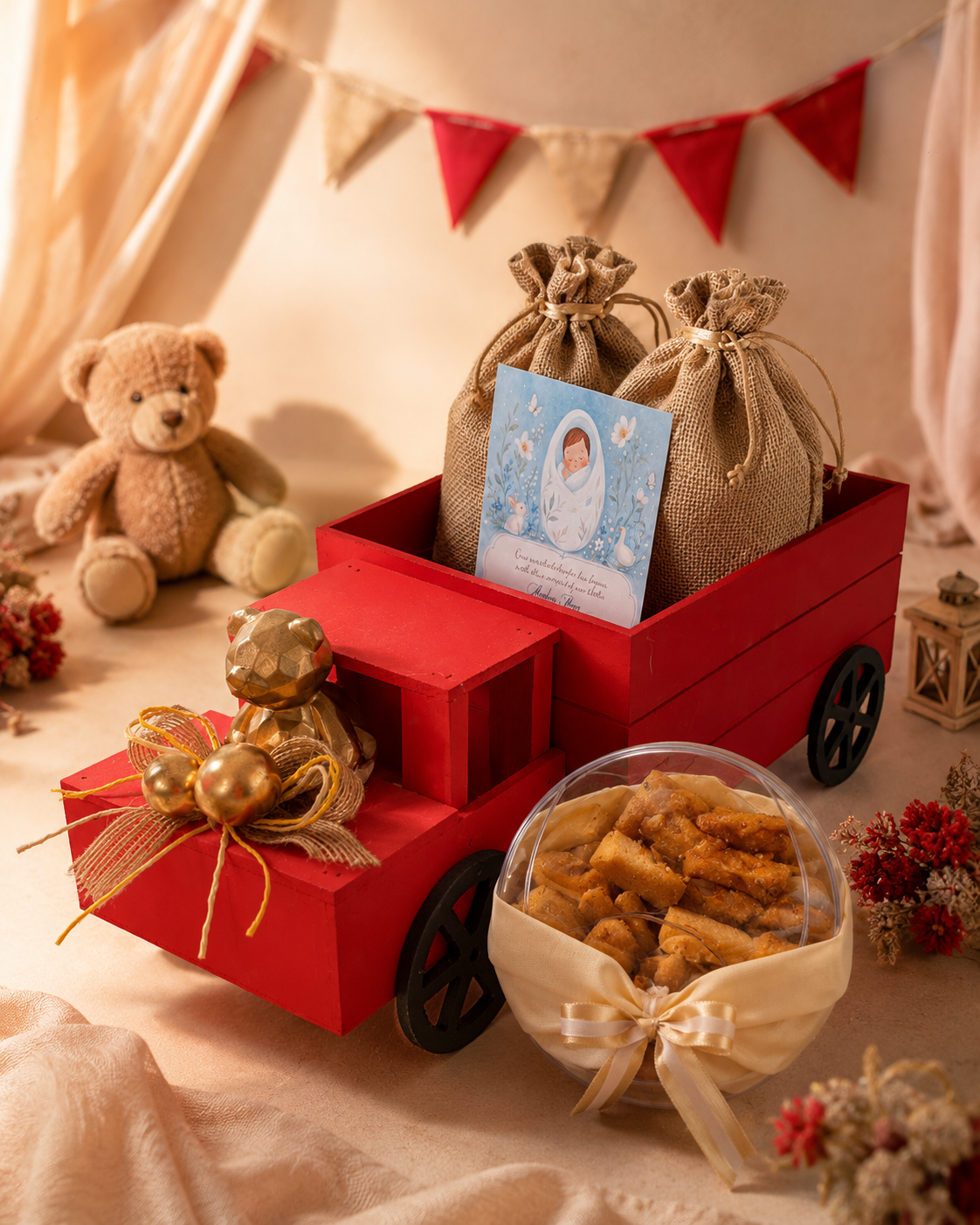 Baby Teddy Truck Arrival Hamper