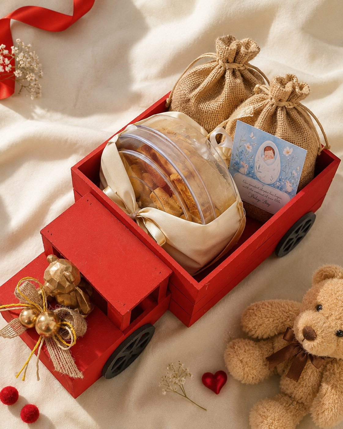 Baby Teddy Truck Arrival Hamper