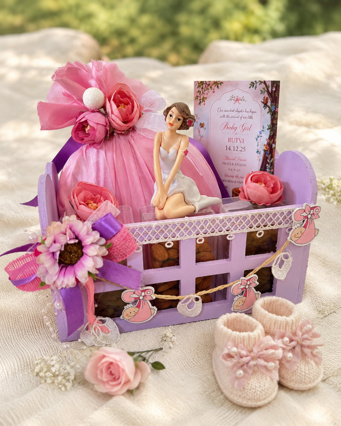 Baby Girl Cradle Welcome Hamper